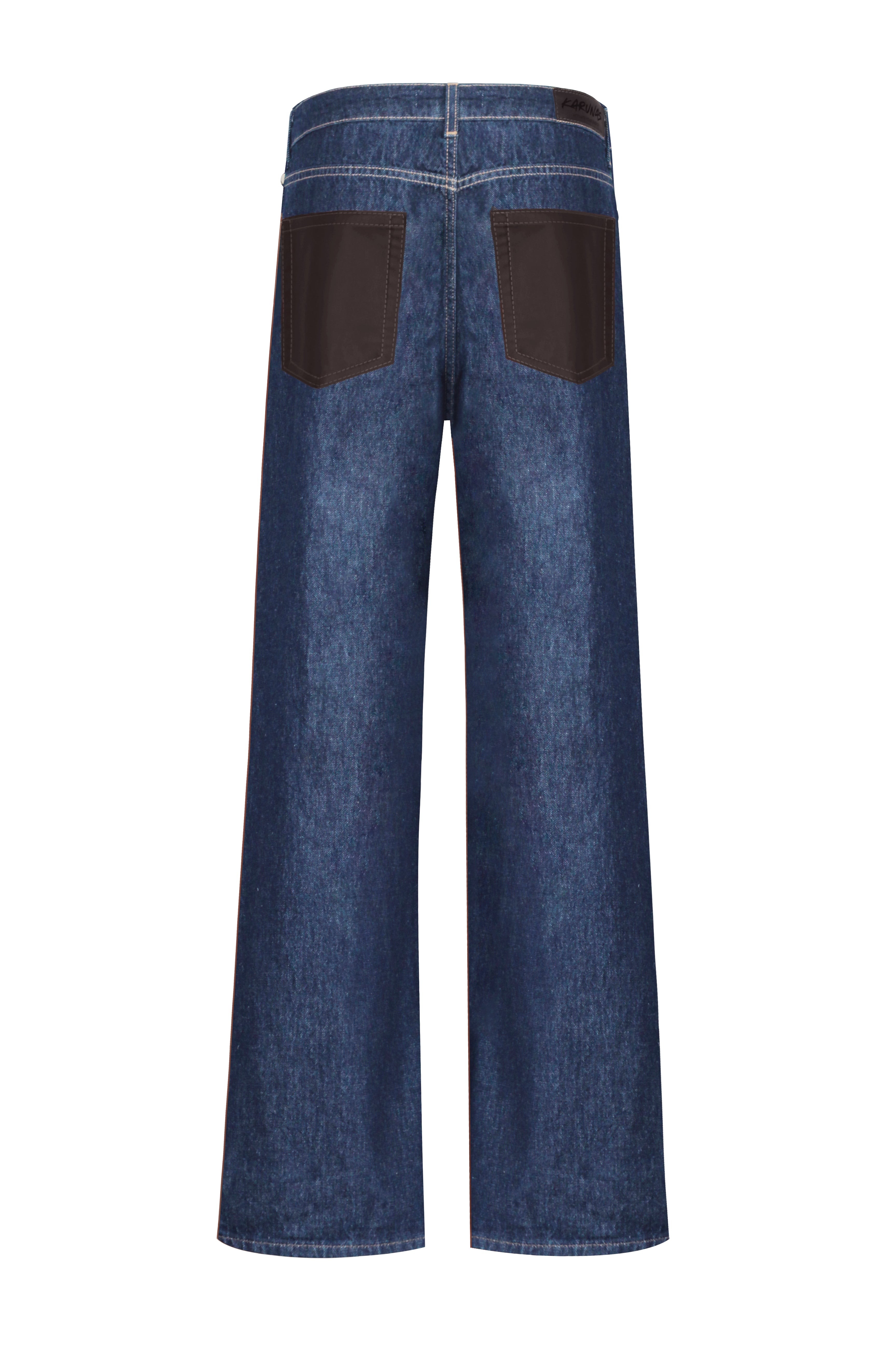 Jeans with eco-leather
