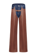 Jeans with eco-leather