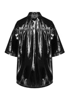 Shirt with patent leather