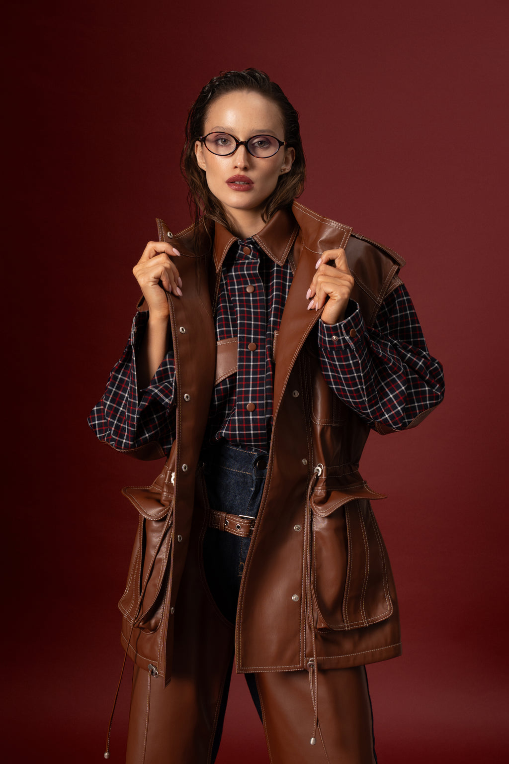 "Kulisa" eco-leather vest